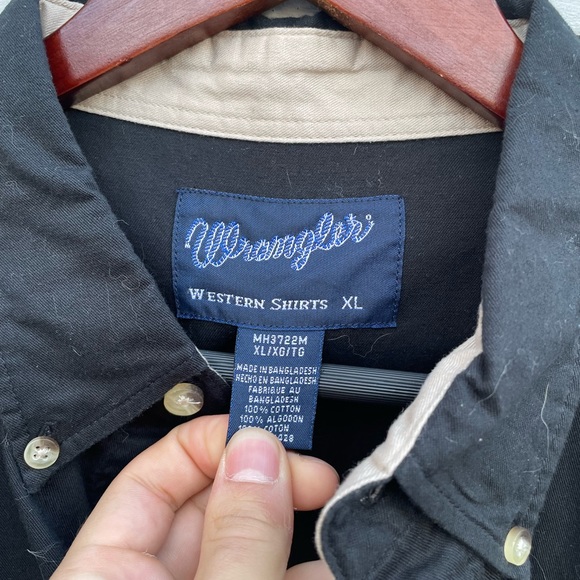 Wrangler Western Shirt Colorblocked Size XL Cotton Button Up - Picture 3 of 4